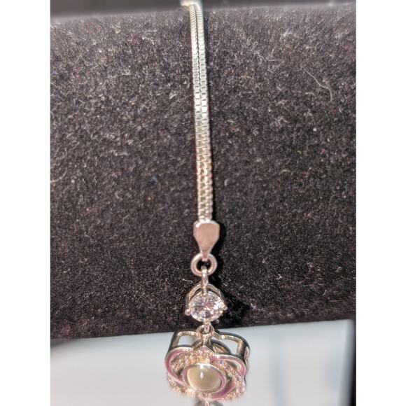 925 Sterling Silver 'I Love You' In 100 Languages Projection Bracelet - Picture 2 of 10